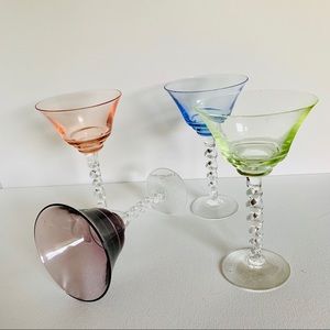 Rainbow martini glasses